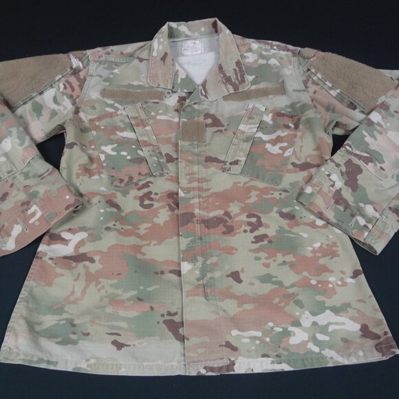 US ARMY CAMOFLAGE UNIFORM COAT JACKET SMALL SHORT CAMO TACTICAL FATIGUES L247 - Picture 2 of 8
